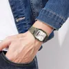 Wristwatches SKMEI Electronic Watch Men Dual Time Display Digital Sport PU Bracelet Countdown Male Clocks Army Montre Homme 1604