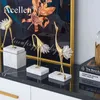 Modern light luxury crystal copper crane animal decoration Home accessories Living room soft TV cabinet wine 211108