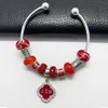 red rhinestone bangle bracelet