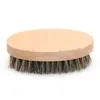 Poils de sanglier naturels brosses à barbe Portable en bois salle de bain Massage du visage brosse de nettoyage ménage beauté outils propres