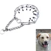 Adjustable Pet Dog Metal Pinch Training Chain Collar Prong Pet Choke Collars Dog Necklace Metal Detachable Training Dog Chain 210729