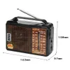 RX-608AC Radio FM AM SW1-2 4 bandas Reproductor de semiconductores portátil retro Altavoz incorporado