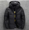 22SS Mäns Vinter Ned Vinter Varm Män Jacka Coat Casual Höst Stativ Krage Puffer Tjock Hat Vit Duck Parka Male Jackor med Hood Size M-3XL