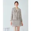 Dameswolmengsels 2022 Fashion Fringe Tassel Tweed Jacket Women Elegant Runway Blazer Pockets Designer Autumn Winter Woollen Coat Out meter