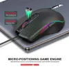 Souris de jeu ergonomique filaire rvb, 6400 DPI réglable, 7 boutons, souris optique USB pour joueur professionnel, ordinateur portable