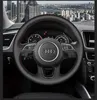 Housse de volant en cuir cousue à la main, personnalisée, pour Audi A4L A6L Q5L A3 Q3 Q7 A8 A7 Q2L A5, accessoires de couverture de volant de voiture, bricolage