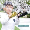 Kids Automatic Gatling Bubble Gun Toys Summer Soap Water Bubble Machine Electric For Children Gift Toys