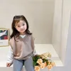 Autumn Winter girls fashion Rabbit wool core-spun yarn knitted waistcoats kids 3 colors loose vests 211203