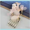 Hair Jewelry Jewelryhair Clips & Barrettes Simple Super Fairy Fashion Women Pins Flower Tassel Step Shake Comb Stick Sets Antique Wedding Ae