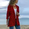 chaqueta de leopardo rojo