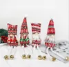 Poupée Gnome de noël, 4 styles, décoration suspendue d'arbre de noël, poupées tricotées, breloque décorative, pendentif DD590