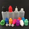 30ml plastikowa kroplomierz pusty butelka 5 typów dla e-sokowa e-ciecz LDPE PET VAPE ECIG Pojemnik naftowy słoik z dziećmi kolorowe czapki