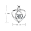 Ожерелья дизайна сердца S925 Щепка навсегда любовь Ювелирные изделия для женщин Мать подруга Жена без подарочной коробки Отти