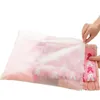 100 stks / partij Frosted Ritssluiting Seal Plastic Bag Draagbare Reizen Opbergzakken Reclosable Packaging Pouch voor Gift Kleding Sieraden Voedsel