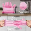 1 Set Multi-use Silicone Scrubber Rubber Dish Washing Gloves Kitchen Help Durable Dusting Pet Care Household Cleaning Tool 210423