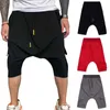 Dihope 2021 été nouveaux pantalons pour hommes hommes pantalons à jambes larges homme entrejambe HipHop homme Joggers mollet longueur pantalon pantalon de survêtement Hiphop X0615