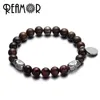 REAMOR Natural Bronzite Gem Stone Round Smooth Loose Ball Beads For Jewelry Making Design Diy Bracelet Pick Size 6/8/10mm
