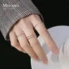 Cluster Rings Mocanie Fashion 925 Sterling Silver Multiple Style Geometric Line Opening Ring Stackable Finger For Women Girl Fine Jewelry