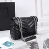 Designer-Tasche LouLou Echtledertaschen Damenhandtaschen Antike Kette Flapbag Luxus-Umhängetasche Große Kapazität 25 cm 32 cm