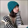 Beanie/Skl Caps Hats & Hats, Scarves Gloves Fashion Aessories Designer Temperament Twist Knitted Warm And Cold Proof Wool In Autumn Winter D
