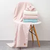 Towel 3pcs/Set 100% Cotton Girl -Boy Face & Bath s Soft and Comfortable Women Men Shower Water Absorbent Blue White Pink 210728