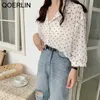 Polka Dot Summer Tops Chiffon Sunscreen Shirt Women's Air-conditioning Loose See Through White Cardigan 210601