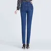 GareMay Jean for Women Slim Femme Pantalona Spring Straight Jeans a vita alta da donna Plus Size Abbigliamento in denim Pantaloni di cotone 210514