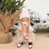 Christmas decoration wooden girl hat scarf ski tassel ornament pendant family decor girls child Xmas gift LLB12513