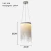 Modern Pendant Lights Silver Chain Lamp For Kitchen Dining Room Bedroom Led Indoor Lighting Fixture Simple Lustre Home Decor