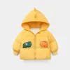 Winter Parkas Kids Cotton Jackets For Girls Warm Thick Velvet Coats Children's Down Coat Baby Cartoon Outerwear Boys Overcoat 211222