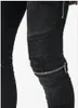 Jeans pour hommes Street Wear Gros genou Fermeture à glissière latérale Brand New Designer Jean Homme Rétro Ripped Straight Moto Biker Casual Slim Hip Hop Célèbre Denim Skinny Pant