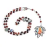 Colliers pendentifs Servite Rosaire des Sept Douleurs Agate Perles de prière Chaîne Religieux Sainte Vierge Marie Notre-Dame Guadalupe Collier