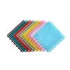 Bath Mats 1pc Non-Slip TPC Hollow Bathroom Mat Cover Solid Color Splicing Floor Waterproof Durable Foot Massage Mates GWF11266