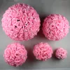 10quot25cm fleurs artificielles Ball Silk Mariage de rose Boules de baisers Pomander Party Centres de décoration livraison 4851988