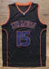 Carmelo Anthony #15 Syracuse 농구 저지 대학 남성용 모든 스티치 화이트 오렌지 블랙 사이즈 S-3XL 최고 품질 유니폼