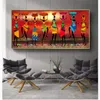 Femmes africaines Figure Art moderne toile peintures pour salon mur Art imprime modulaire grande taille photos décor