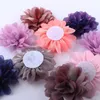 Decorative Flowers & Wreaths 5PC Starry Sky Gradient Stereotyped Flower High-end Clothing Cloth Jewelry Accessories Handmade Diy Artificial