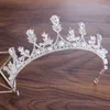 Örhängen Halsband Crown Headdress Bride Tre-Piece Bridal Smycken Bröllopsklänning och Earing Set Söt / Romantiskt