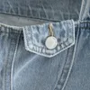 Sexy Hollow Manica lunga Vita alta Ombelico esposto Chic Giacca di jeans da donna Risvolto Personalità Casual Festa da donna Cappotto femminile 210507