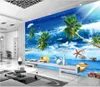 Carta da parati personalizzata per pareti per muri 3d foto sfondi murali moderno bella vista mare mediterraneo stile tv sofà divano sfondo carte da parete decorazioni per la casa