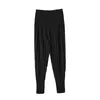 Spodnie damskie Capris Mid-Waist Slim-Fit Harem Styl Miiyake Plised Casual Fashion Kostki Oggers Women Vetement Femme