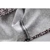 Mode Temperament Retro Print Mid-Length High Waist Side Stitching Dark Zipper Stängd Midi Skirt 210521