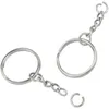 200pcs Split Key Chain Rings with Chain Key Ring and Open Jump Rings Bulk for Crafts Diy (1 Inch/25mm) H0915