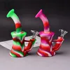 6.6inches Rainbow Icecream Collectible Hookah Silicone Pipe Smoking Water Pipe