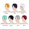 Ethnic Clothing Trendy Solid Color Lady Turban Bonnet Soft Stretch India Wrap Head Scarf Knot Inner Hijabs For Women Muslim Headdress Hijab