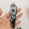 With gift box Natural labradorite polished gray moonstone Smoking Pipes Energy stone Gemstone Tobacco Obelisk Healing wand Crystal Quartz Point Pipe