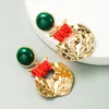 Persönlichkeit Unregelmäßige Geometrische Baumeln Ohrringe für Frau Vintage Hand Made Perlen Erklärung Tropfen Ohrringe Mädchen Party Brincos
