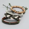 Charm Bracelets Fashion Accessories Wholesale Personalized Woven Multi-layer Rope Bracelet Simple Diy4 Piece Leather