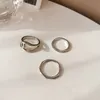 2021 vintage punk goud brede ketting ringen set voor vrouwen meisjes mode onregelmatige vinger dunne ringen cadeau vrouwelijke sieraden partij geschenken