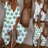 Verão Elegante Botão Mulheres Jumpsuit V Pescoço Algodão Linho Jumpsuits Manga Curta Calças Soltas Romper Sexy Bodysuit 210709